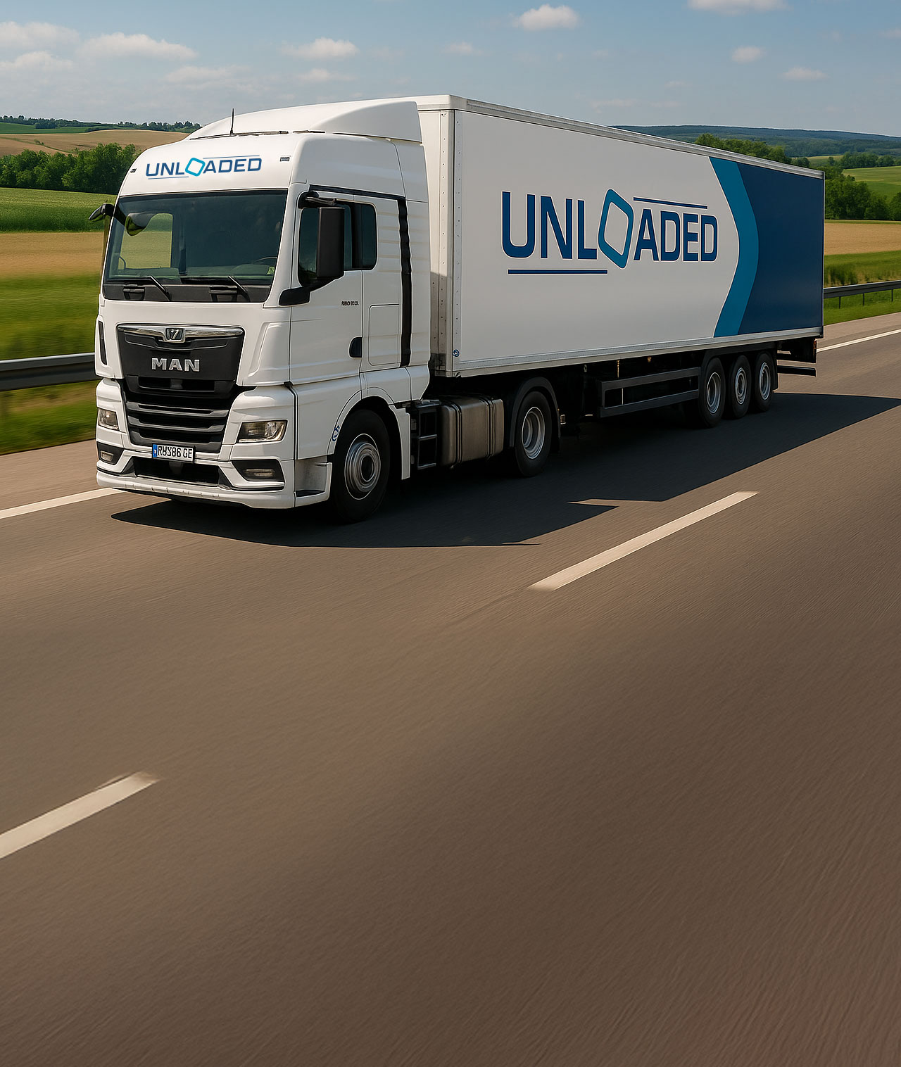 Kamion Unloaded na silnici – logistika a doprava po celé ČR
